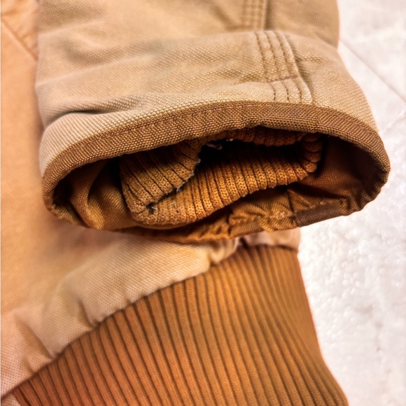 Carhartt Work Jacket Size Small J130 Sandstone Brown Distressed - Picture 6 of 14